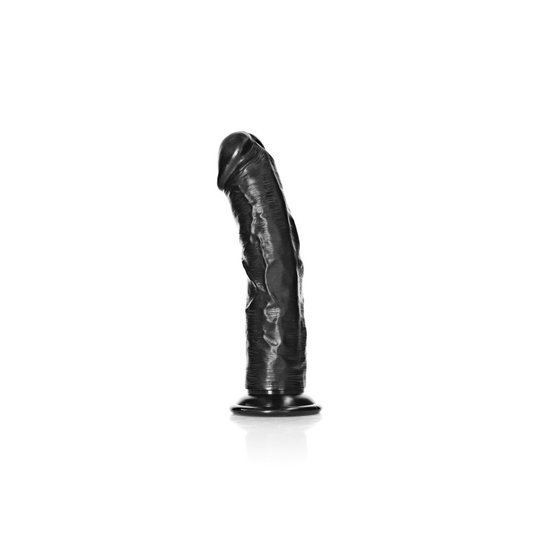 Czarne silikonowe dildo z mocną przyssawką 25 cm